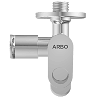 NE-1605 2 Way Bib Tap Side Handle With Wall Flange