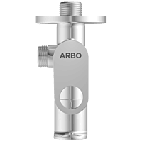 NE-1607 2 Way Angle Cock With Wall Flange