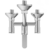 NE-1620 Wall Mixer 2 In 1 With Connecting Legs With Wall Flange