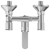 NE-1621 Wall Mixer 2 In 1 With Crutch, Connecting Legs With Wall Flange