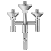 NE-1622 Wall Mixer 3 In 1 With Connecting Legs With Wall Flange