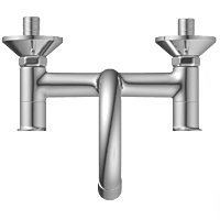 SL-2613 Sink Mixer With Swinging Spout With Connecting Legs With Wall Flange (Wall Mounted Model)