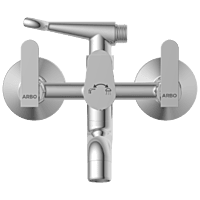 IX-2821 Wall Mixer 2 In 1 With Crutch, Connecting Legs With Wall Flange