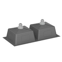 HMR-09 Double Bowl Kitchen Sink 37" x 18" x 10" Inch Hand Made