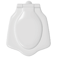 EWC-33111PP Elite EWC S Trap With Normal Close Seat Cover, Hinges, Fixing Accessories