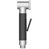 HF-02 Brass Round Health Faucet With Hook & 1.2 Mtr. S.S Tube (Black)