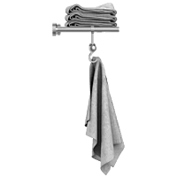 LE-01 Towel Rack With Towel Holder & Hook (Chrome Finish)