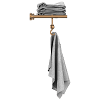 LE-RG-01 Towel Rack With Towel Holder & Hook (Rose Gold Finish)