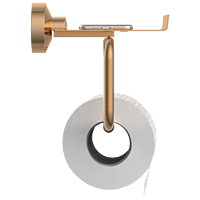 LE-RG-08 Toilet Paper Holder With Shelf (Rose Gold Finish)