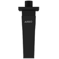 LV-MB-2006-B 2 Way Bib Tap Dual Flow With Wall Flange (Matt Black)