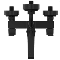 LV-MB-2020 Wall Mixer 2 In 1 With Connecting Legs With Wall Flange (Matt Black)