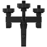 LV-MB-2022 Side Handle Wall Mixer 3 In 1 With Connecting Legs With Wall Flange (Matt Black)