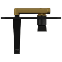 LV-MB-2029 Concealed Body For Single Lever Basin Mixer Wall Mounted With Exposed Part Kit, Consisting Of Operative Lever, Basin Spout & Wall Flange (Matt Black)