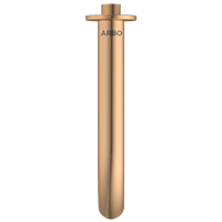SHA-RG-37 Round Shape With 45° Bend For Wall Mounted Shower Arm With Wall Flange 12" Inch (Rose Gold)