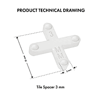 SP-3 Tile Spacer 3mm (100 Pcs pkt.)