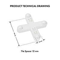 SP-12 Tile Spacer 12mm (100 Pcs pkt.)