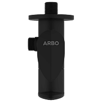 KA-MB-3107 2 Way Angle Cock With Wall Flange (Matt Black)