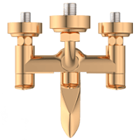 KA-RG-3120 Wall Mixer 2 In 1 With Connecting Legs With Wall Flange (Rose Gold)