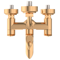 KA-RG-3122 Wall Mixer 3 In 1 With Connecting Legs With Wall Flange (Rose Gold)