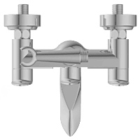 KA-3121 Wall Mixer 2 In 1 With Crutch, Connecting Legs With Wall Flange