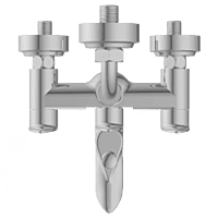 KA-3122 Wall Mixer 3 In 1 With Connecting Legs With Wall Flange