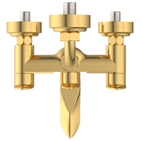 KA-GG-3120 Wall Mixer 2 In 1 With Connecting Legs With Wall Flange (Gold)