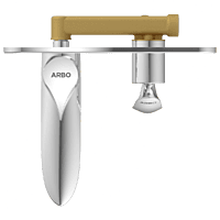 KA-3129 Concealed Body For Single Lever Basin Mixer Wall Mounted With Exposed Part Kit, Consisting Of Operative Lever, Basin Spout & Wall Flange