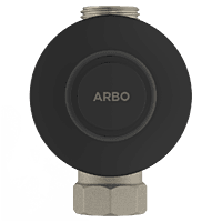 MP-MB-5219 Metropole Forged Brass WC Flush Valve 25mm (1" Inch) With Exposed Shut Off Provision & Round Plate (Matt Black)