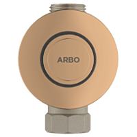 MP-RG-5221 Metropole Forged Brass WC Flush Valve 40mm (1.5" Inch) With Exposed Shut Off Provision & Round Plate (Rose Gold)