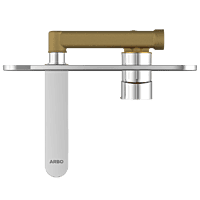 SL-2629 Concealed Body For Single Lever Basin Mixer Wall Mounted With Exposed Part Kit, Consisting Of Operative Lever, Basin Spout & Wall Flange