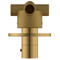 DVT-GG-5610 2 Inlet 3 Outlet Thermostatic Diverter Body With Upper Part Set (Glossy Gold)