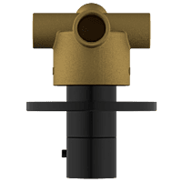 DVT-MB-5610 2 Inlet 3 Outlet Thermostatic Diverter Body With Upper Part Set (Matt Black)