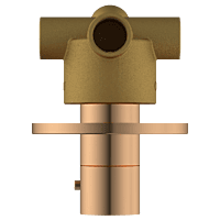 DVT-RG-5610 2 Inlet 3 Outlet Thermostatic Diverter Body With Upper Part Set (Rose Gold)