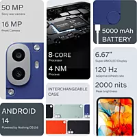 CMF by Nothing Phone 1 (Blue, 128 GB) (8 GB RAM)