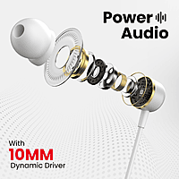 Portronics Coch 10 Wired  (White, In the Ear)