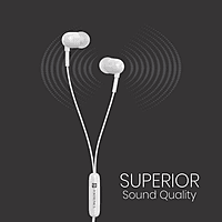 Portronics Conch 50 in-Ear Wired Earphone with Mic, 3.5mm Audio Jack(White)