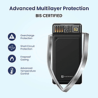 Portronics Luxcell C 10K mAh 22.5W Fast Charging Power Bank, Ultra Slim Power Bank with Mach USB-A Output, Type C PD Output, Type C Input, LED Indicator, Wake Up Button (Black)