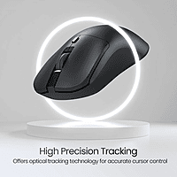 Portronics Toad 33 Wireless Mouse  (Black) with 2.4 GHz Wireless Receiver, Adjustable Sensitivity
