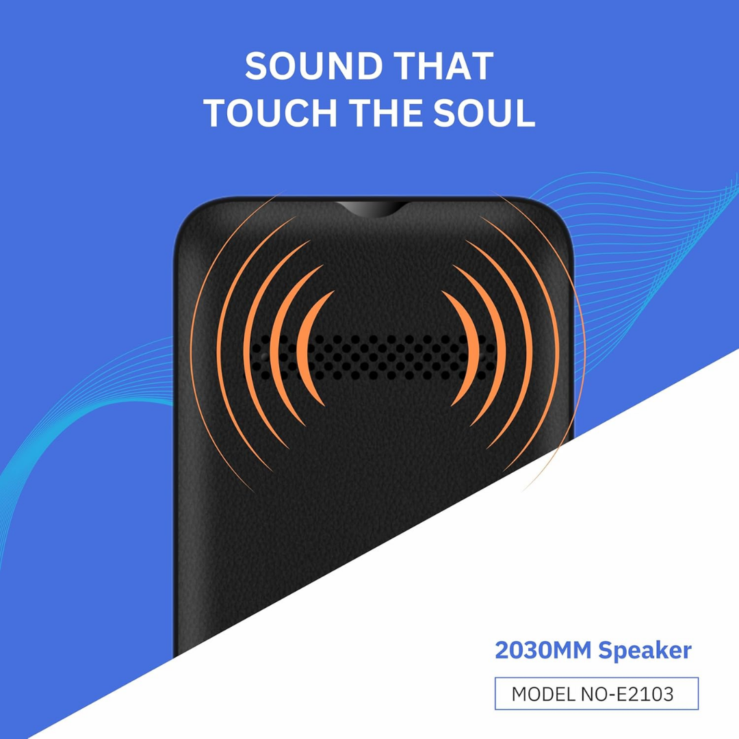 Philips All-New E2103 Sleek & Stylish |Keypad Mobile with 1.77" Screen|1000 MAH Battery | 2030mm Speaker| Wireless FM | Bright Torch
