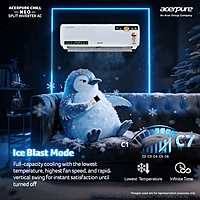 Acerpure Chill Neo 1 Ton 3 Star Inverter Split AC (2026 Model) | Energy Efficient 7-in-1 Convertible |Cools at 58°C | Ice Blast | 4 Ways swing | Copper Condenser | Self Cleaning | Dust Filter