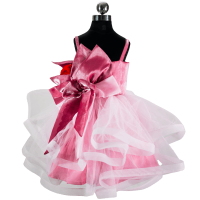 Raspberry Ruffle Bow