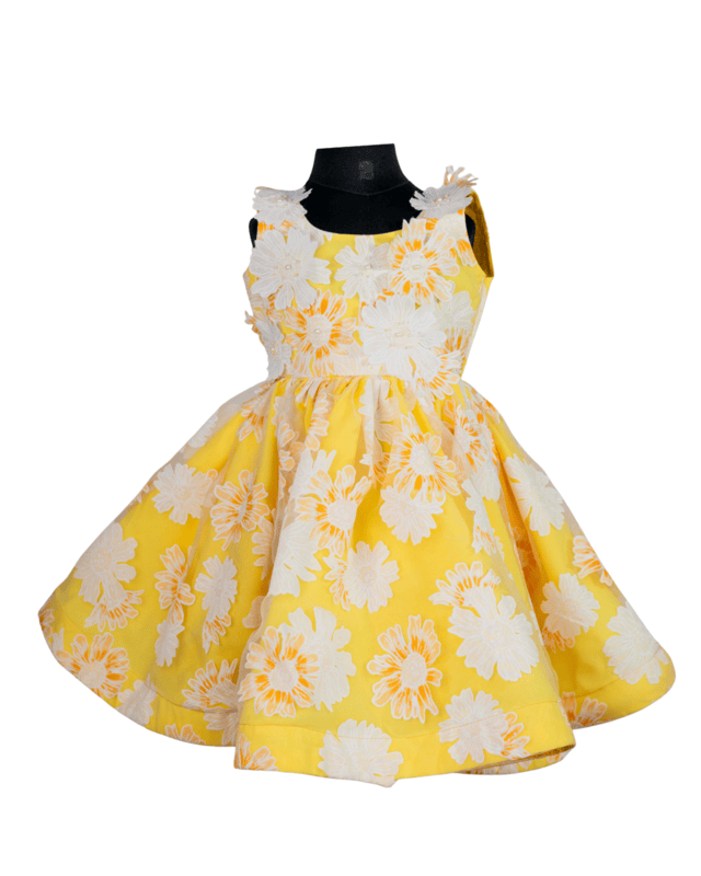 Buttercup Yellow Floral Dress