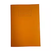 Janrax A4 Orange 80 Page 7mm Squared Paper Exercise Book WF Paper with 225gsm Manilla Cover