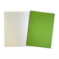 Janrax A4+ Green 48 Page Feint Ruled and Margin Exercise Book WF Paper with 225gsm Manilla Cover 240x340mm Workbook