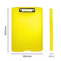 A4 Yellow Clipboard Box File - Storage Filing Case