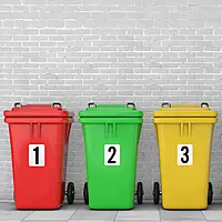 Waterproof Wheelie Bin Black Letter A Sticker