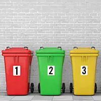 Waterproof Wheelie Bin Black Number 7 Sticker