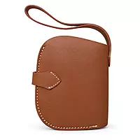 The Nomad Tan Leather Wristlet Wallet