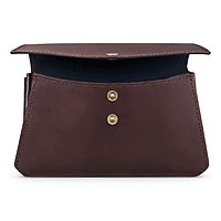 The Riviera Dual-Tone Leather Envelope Clutch – Espresso Brown