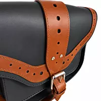 Cambridge Genuine Leather Medium Satchel Messenger Bag Green & Tan